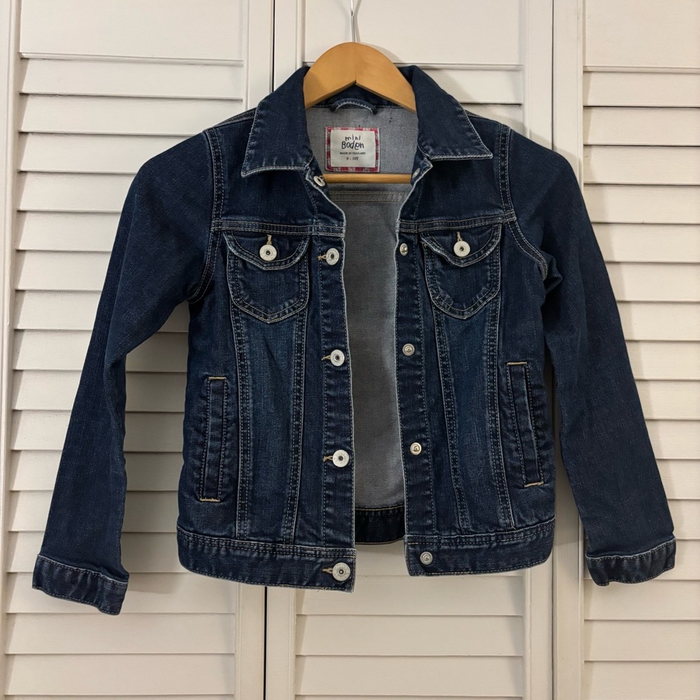 Mini Boden Navy Kids Jean Jacket